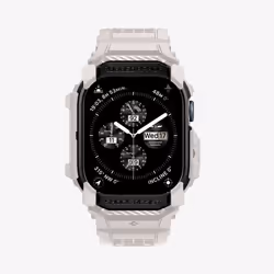 Spigen Rugged Armor Pro, Case, Smartwatch, Beige, Apple, Apple Watch 10 (42mm), Thermoplastic polyurethane (TPU)