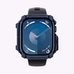 Spigen Rugged Armor, Case, Smartwatch, Navy, Apple, Apple Watch 10 (42mm), Thermoplastic polyurethane (TPU)