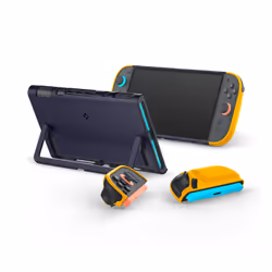 Spigen Nano Pop Nintendo Switch 2 Case Blueberry Navy, Cover, Nintendo, Navy, Yellow, Polycarbonate (PC), Thermoplastic polyu ...