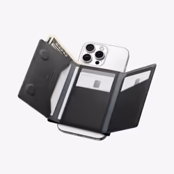 Spigen Valentinus S (MagFit) MagSafe Card Holder Black, Card case, Black, PU leather, Monochromatic, Magnetic closure, 7 card ...