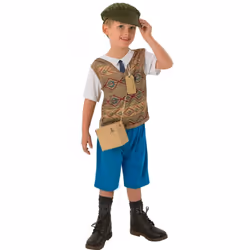 Small Boys Evacuee Boy Costume - evacuee boy fancy dress costume ww2 world war childrens kids