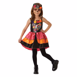Kids Sugar Skull Day of the Dead Costume - Extra Large
