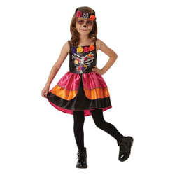 Kids Sugar Skull Day of the Dead Costume - Extra Large