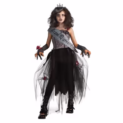 Official Rubies 884782M Girls Goth Prom Queen Medium Children's Costumes Evil - Extra Large