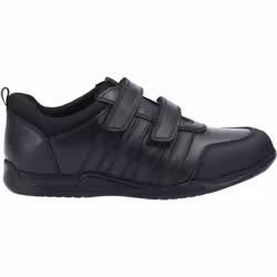 ) Hush Puppies Josh Junior Leather Boys's Black Loafers - Black, 10.5 (Adults'