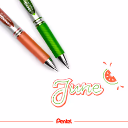 Pentel BL77 EnerGel 0.7mm Retractable Liquid Gel Roller Pen - Orange Ink (BL77-F)