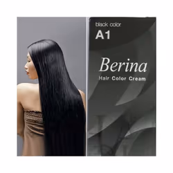 Berina A1 Black Hair Colouring Permanent Hair Dye Intense Black