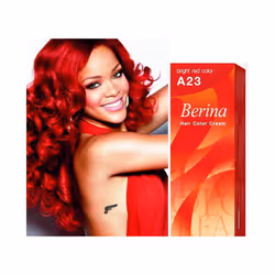2 x Berina A23 Bright Red Hair Dye Colour cream