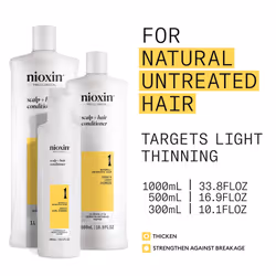 Nioxin System 1 Scalp Therapy Conditioner for Natural Hair with Light Thinning  16.9 oz