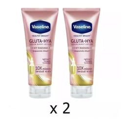 2 x Vaseline Healthy Bright Gluta-Hya Serum Dewy Radiance Body Lotion 300ml