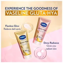 2 x Vaseline Healthy Bright Gluta-Hya UV Lotion Flawless Glow 300ml