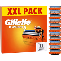 Gillette Fusion5 Razor Blades Men, Pack of 11 Razor Blade Refills with Precision Trimmer, 5 Anti-Friction Razor Blades