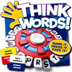 IDEAL | Think Words: The quick thinking, letter pressing game! Family Games For 2-8 Players  Ages 8+
