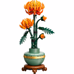 LEGO Icons Chrysanthemum Flower Building Set, Creative Model Kit for Adults to Build, Artificial Plant Gift for Women, Men, Her or Him