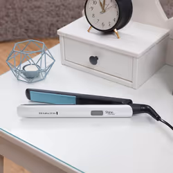 Remington Shine Therapy Hair Straightener with Advanced Ceramic coating infused with Moroccan Argan Oil for sleek & smooth glide 9 settings