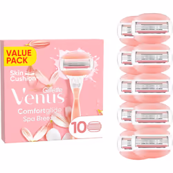 Gillette Venus Comfortglide Spa Breeze Women's Razor Blade Refills, Pack of 10, 3 Built-in Blades for a Smooth, Close Shave T ...