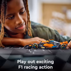 EGO Speed Champions 2023 McLaren Formula 1 Race Car Toy for 9 Plus Year Old Kids, Boys & Girls who Love Independent Play, Buildable Vehicle Model Set