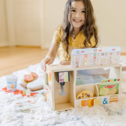 Melissa & Doug Sandwich Toy Shop - Wooden Play Food Sets for Children Kitchen Toys for Girls or Boys 3+ - Wooden Food Toys & Play Kitchen Accessories