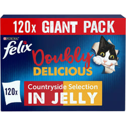Felix Doubly Delicious Meat Cat Food 120x100g