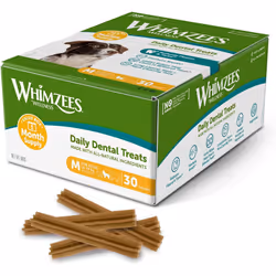 WHIMZEES | Grain-Free Dental Chews for Medium Breed Dogs | 30 Stix - Month Box