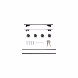 Amazon Basics 142,2Ã cm Roof Rack Cross Bars, Fits 106.7 to 126Ã cm Width of 2 Raised Rails with Gap to Car Roof, 2-pieces