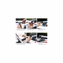 Amazon Basics 142,2Ã cm Roof Rack Cross Bars, Fits 106.7 to 126Ã cm Width of 2 Raised Rails with Gap to Car Roof, 2-pieces
