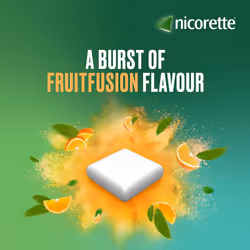 Nicorette Fruitfusion 4mg Gum (1 x 105 Pieces), Discreet and Fast-Acting, Stop Smoking Aid to Tackle Cravings and Withdrawal Symptoms
