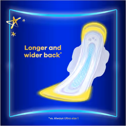Always Ultra Sanitary Towels/Pads with Wings, Secure Night Extra Size 5, Ultra Thin, 72 Towels (18 x 4 Packs)