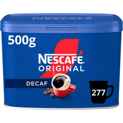 NESCAFÃ Original Decaf Instant Coffee 500g Tin