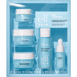 e.l.f. SKIN Hydrated Ever After Skincare Mini Kit, Cleanser, Makeup Remover, Moisturiser & Eye Cream For Hydrating Skin, Airp ...