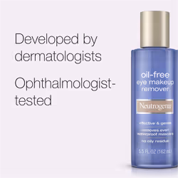 Neutrogena Oil-Free Liquid Eye Makeup Remover, Residue-Free, Non-Greasy, Gentle & Skin-Soothing Makeup Remover Solution with Aloe & Cucumber Extract f