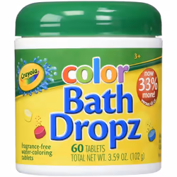 Crayola, Color, Bath Dropz, 60 Tablets