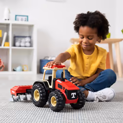 Tonka Farm Tractor & Plough - Steel Classics Farm Toy 06221