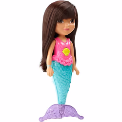 Fisher-Price CDR85 Dora and Friends Sparkle and Swim Mermaid Dora Doll
