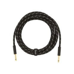 Fender Deluxe Series 15 foot Instrument Cable, Black Tweed