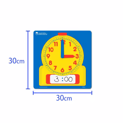 Learning Resources Write & Wipe Demonstration Clock, Easy-to-Read, 12" Square Clock, Ages 6+