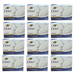 12 x 135g Dove Beauty Cream Original Soap Bar (Larger 135g Bars)