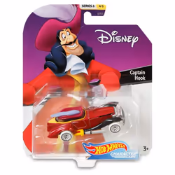 Hot Wheels Character Cars Captain Hook Disney 1:64 Scale GGX61