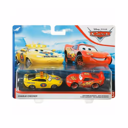 Disney Mattel Charlie Checker & Lightning McQueen 1:55 Diecast Vehicle