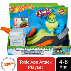 Hot Wheels Toxic Ape Attack Playset