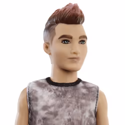 Barbie Ken Fashionista Doll - Brown Tie Dye Shirt