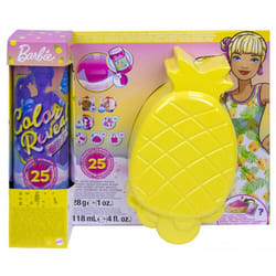 Barbie Color Reveal Pop Pineapple Scent Doll With 25 Surprises Foam