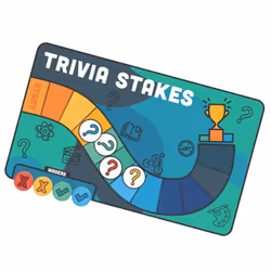 Trivia Stakes Family Board Game with Trivia and Wagers