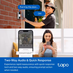 TP-Link Tapo D210 video intercom system 3 MP Black, White - Additional view 7