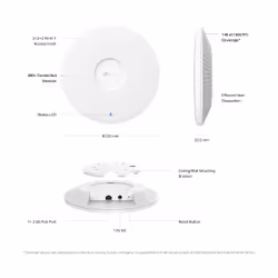 TP-Link Omada BE9300 Ceiling Mount Tri-Band Wi-Fi 7 Access Point - Additional view 6