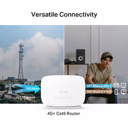 TP-Link Archer AC1200 wireless router Gigabit Ethernet Dual-band (2.4 GHz / 5 GHz) 4G White - Additional view 7