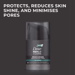 MEN + CARE Moisturiser Oil Control - Face Care Cream - Protects, Reduces Skin Shine & Minimises Pores Without Greasing, 1 x 50 ml