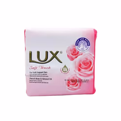 Lux Soft Touch Bar Soap Infused with French Rose and Almond Oil 3-Pack