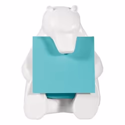 Post-It Pop-up Note Dispenser for 3 in x 3 in Notes, Bear design, White, 7.62 cm, 1 pc(s), 50 sheets
