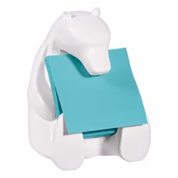 Post-It Pop-up Note Dispenser for 3 in x 3 in Notes, Bear design, White